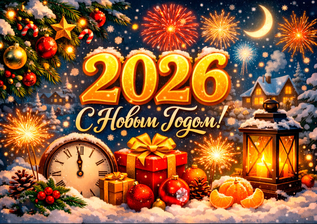 открытка с новым годом