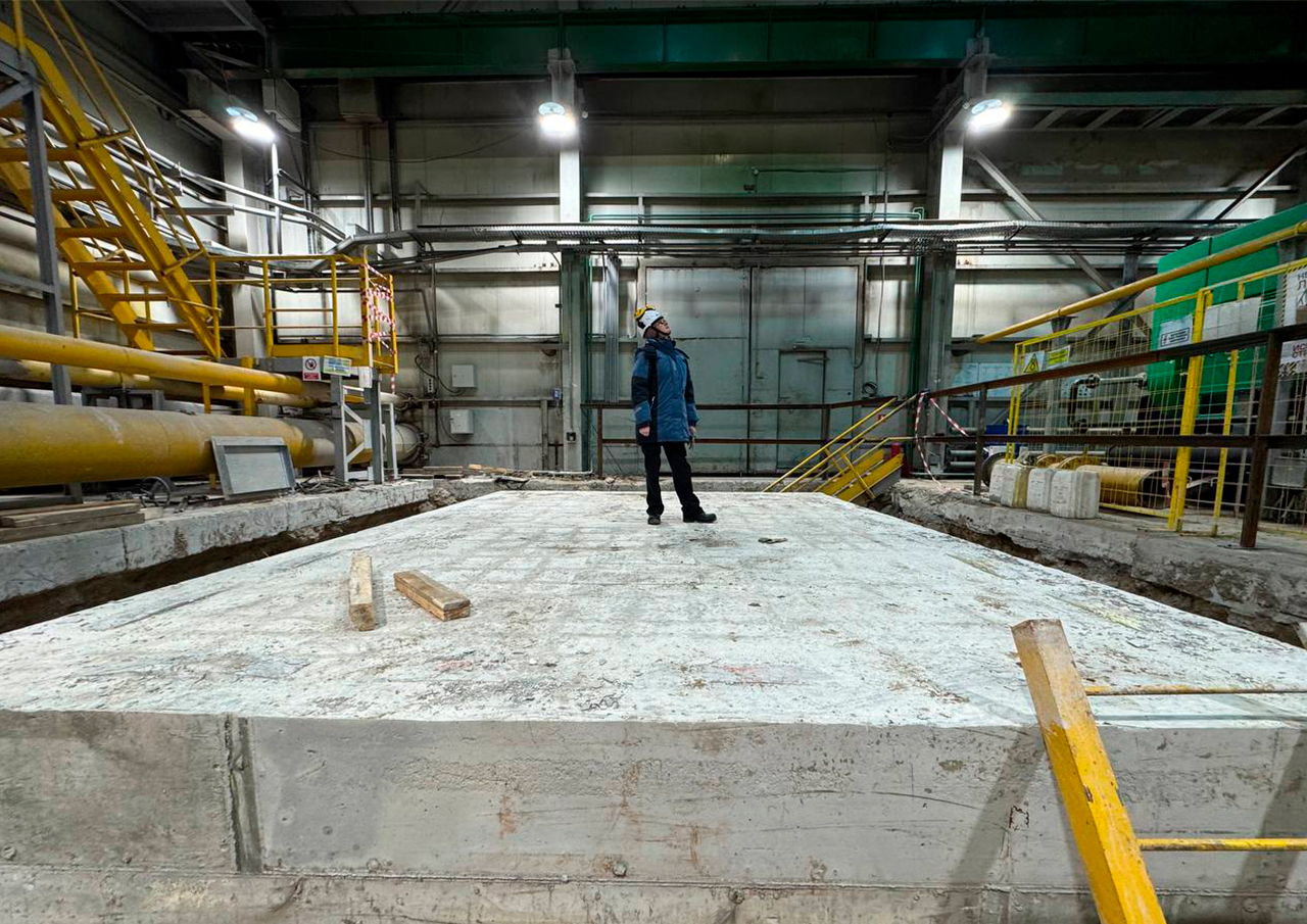 Completion of foundation work as part of a project to supply a nitrogen compressor to a metallurgical plant